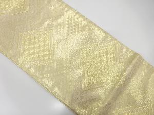 佐賀錦松皮菱模様織出し全通袋帯